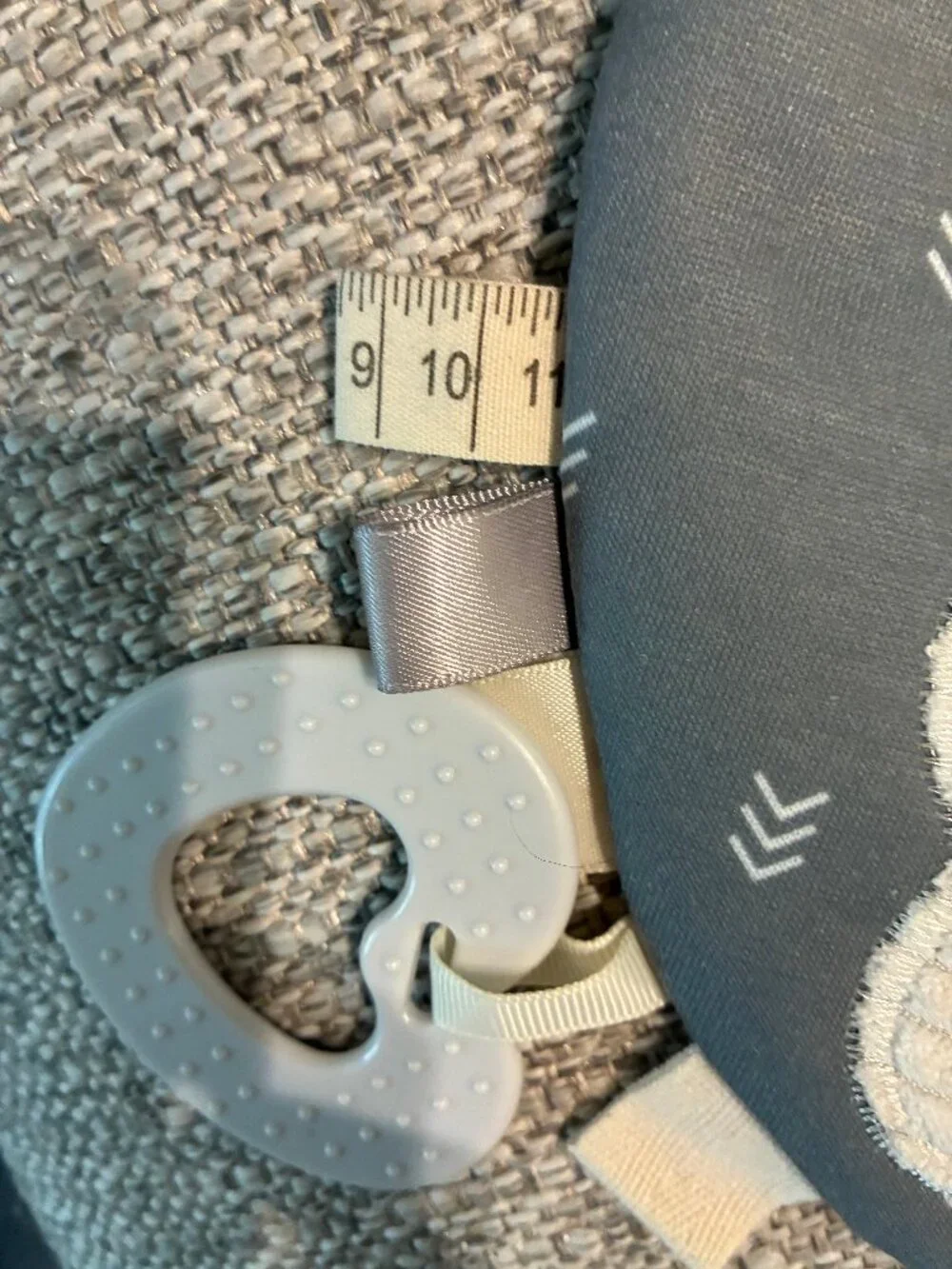 Demdaco Activity Bib Lamb Gray Never Worn